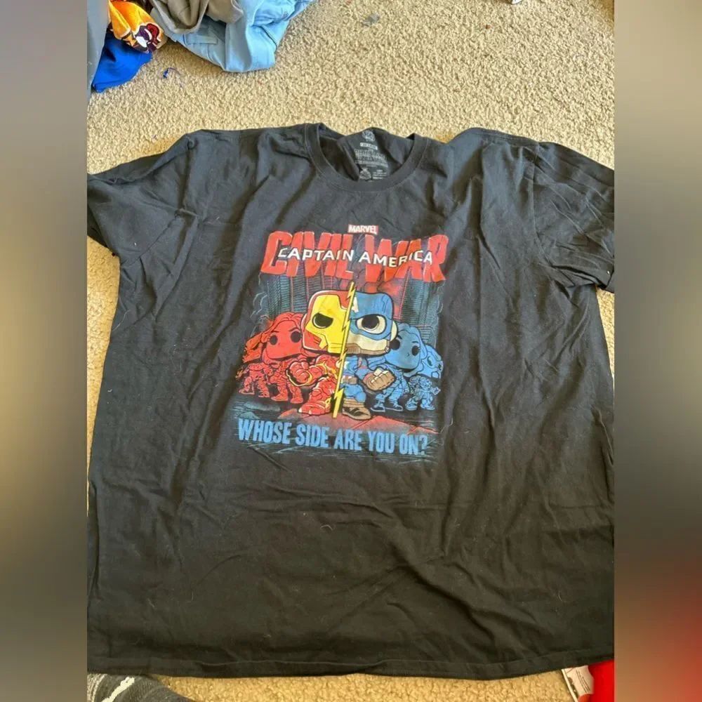 Funko Pop Captain America Civil War Tshirt